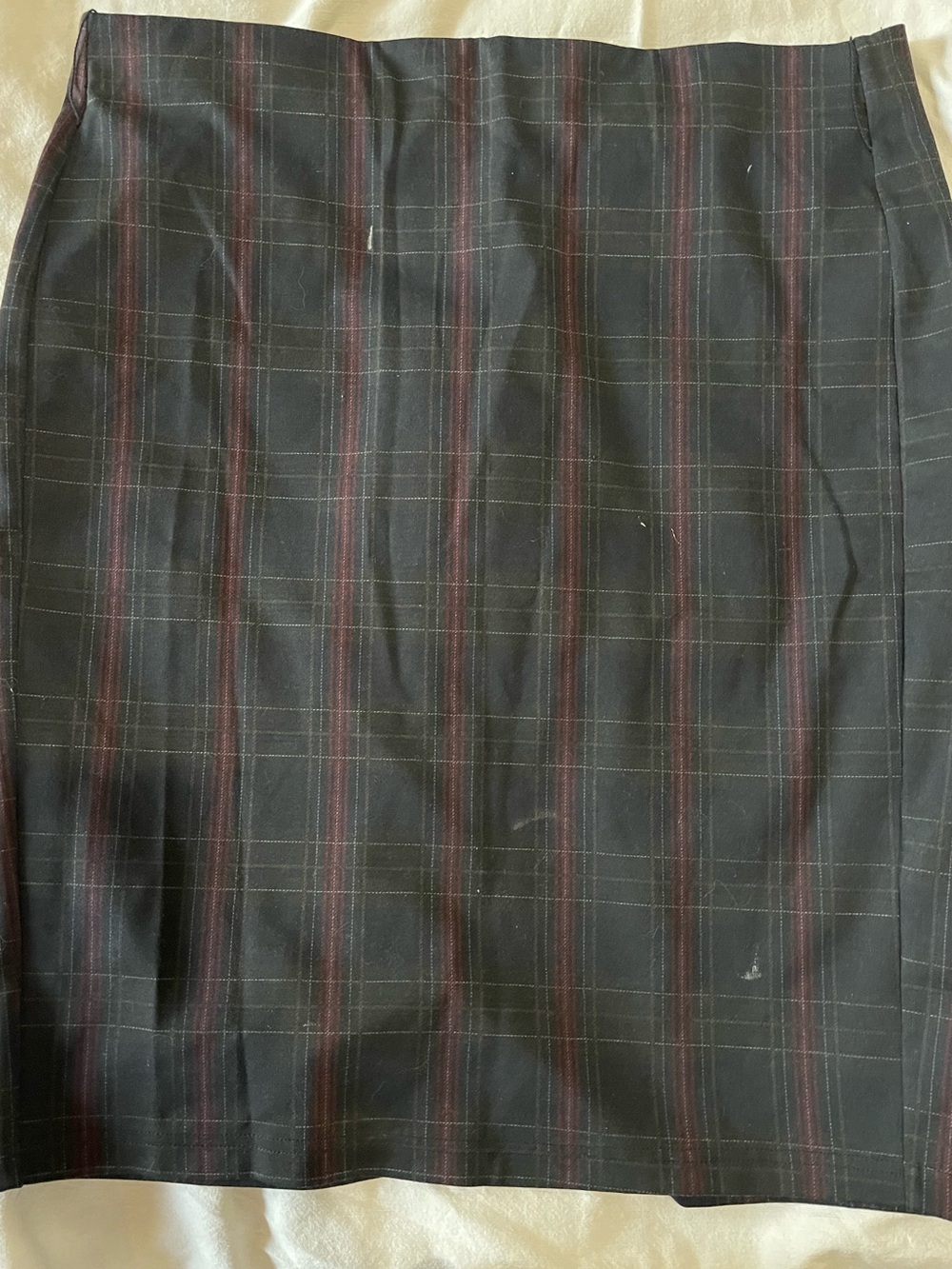 Le Chateau Black Windowpane Plaid Pencil Straight Skirt Academia Plus Size 18